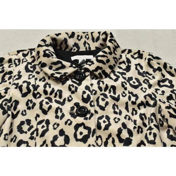 Chico's Women's Animal Print Button Blazer Jacket Size 0 Cheetah Brown Polyester - Picture 6 of 8